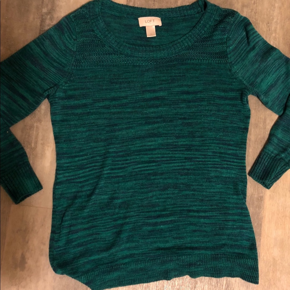 Blue green sweater